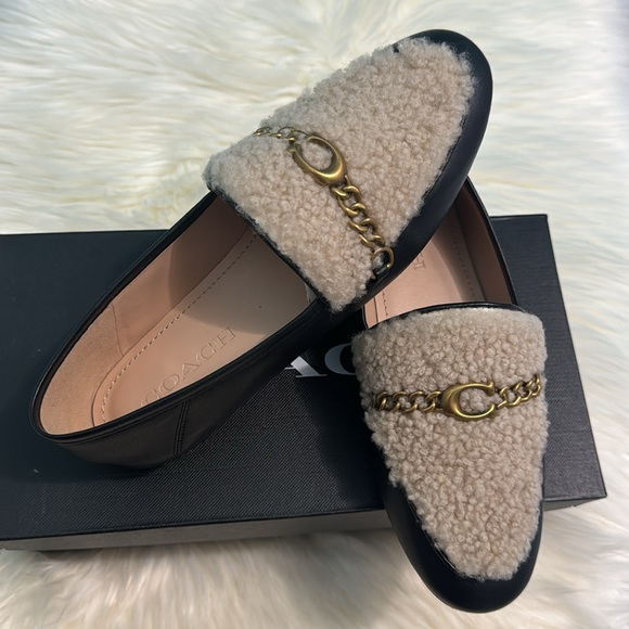 COACH SHEARLING HELENA LOAFERS - Picture 7 of 15